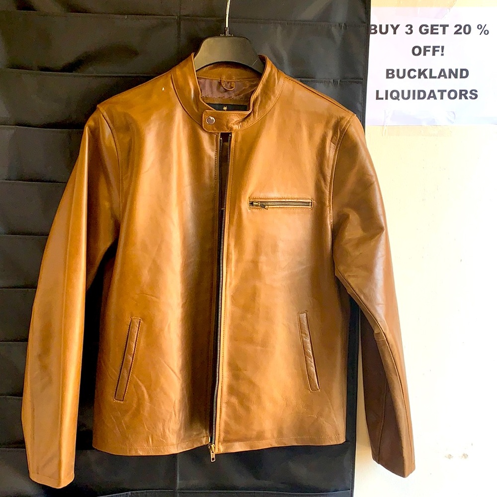 Leather jacket NWT brown sizes s,m,l